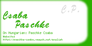 csaba paschke business card